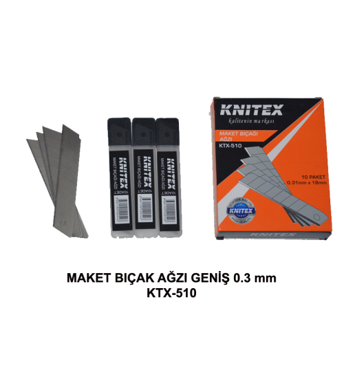 Maket Bıçak Ağzı Geniş 0.3 mm Knitex KTX-510